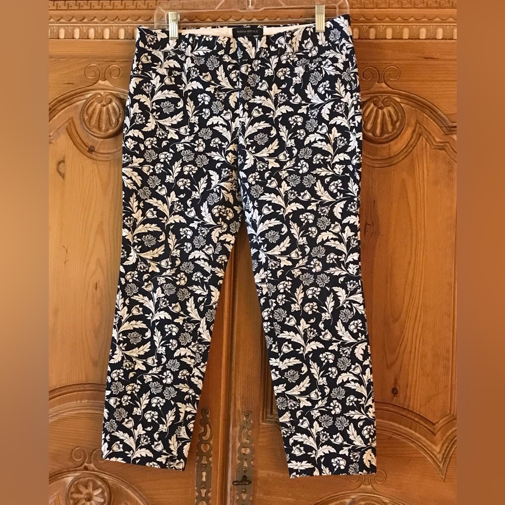 Banana Rep Navy/White 8P crop Pants